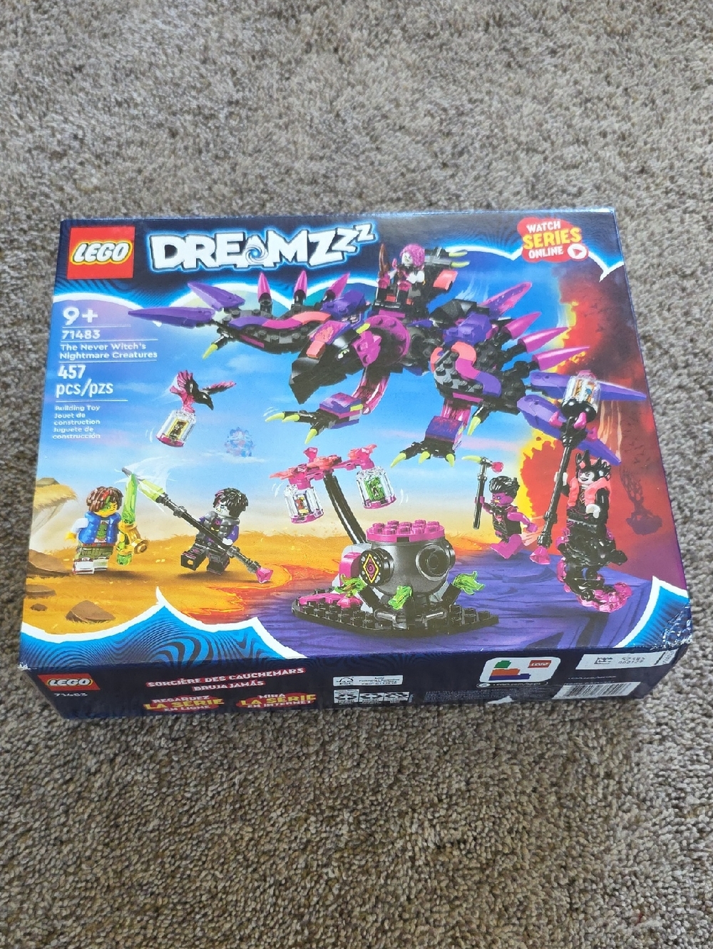 New Unopened LEGO Dreamzzz Never Witch Nightmare Creatures Set 71483